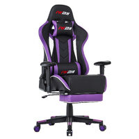 Chaise Gaming,Racing Chaise de Bureau en Similicuir, Fauteuil Gamer avec Repos-Pieds, Ergonomique,Pourpre - IntimaTe WM Heart