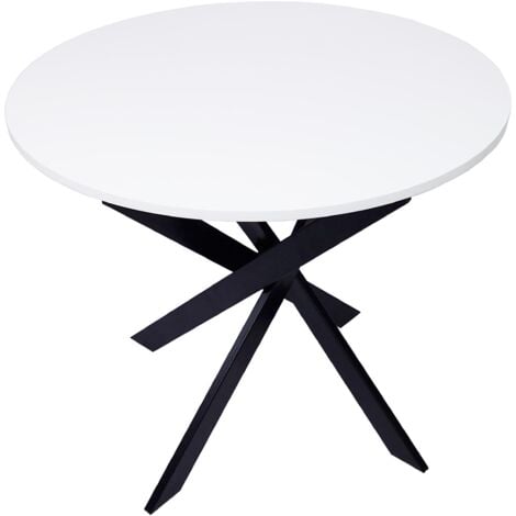 Idmarket - Table INGA 120-160 blanc bois - Tables à manger - Rue du Commerce
