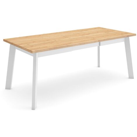 Skraut Home – Table de salle à manger 194x90 cm pour 10 personnes – Panneaux de mélamine 30 mm – Style moderne chêne – Assemblage facile (1/5)