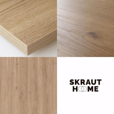 Skraut Home - Armoire Vestiaire ouvert, Armoire de Rangement Ouverte, 120x145x35 cm, Chambre à coucher, pièce, Meuble à Chaussures, Style moderne, Chêne
