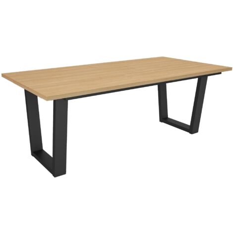 Skraut Home - Table à manger, Meuble Salle à Manger, 194x90x74cm, Pour 10 personnes, Meubles de Salon, Style moderne, Chêne soft (1/5)