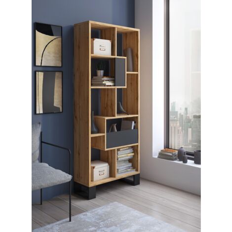 Ensemble Salon Loft Skraut Home - Buffet + Meuble TV + Table Basse, Finition Rustique