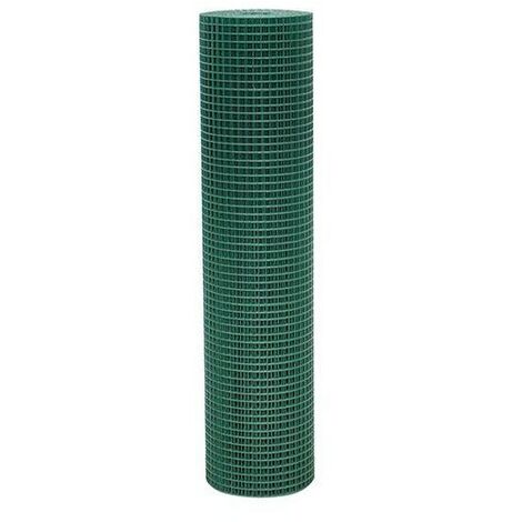Rete Metallica Plastificata VERDE, h 100 cm L 25 m, Maglia 13x13 mm