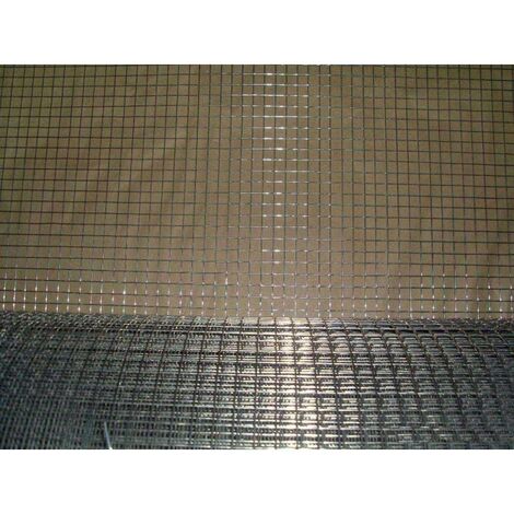 Rete acciaio inox antiruggine in rotolo VENDUTO AL METRO: Maglia 1.2x1.2 cm, alto 100 cm, Diametro filo 0.75 mm