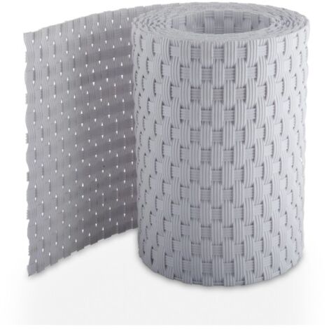 Striscia occultante RATTAN sintetico per schermatura recinzioni h 19 cm x 10 m BIANCO