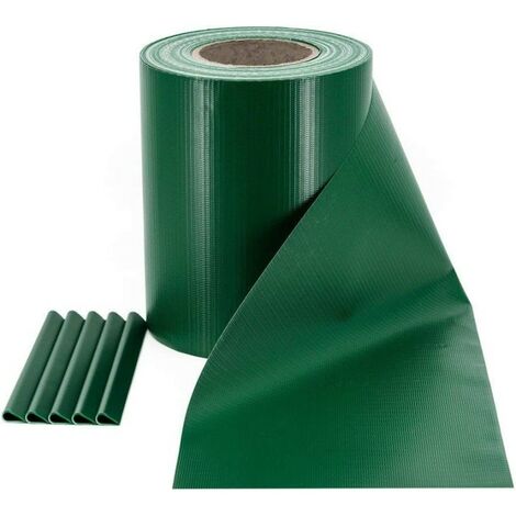 Strisce Schermanti in PVC per Recinzioni Cancellate e Ringhiere con Clips, VERDE, 105 m x 19 cm