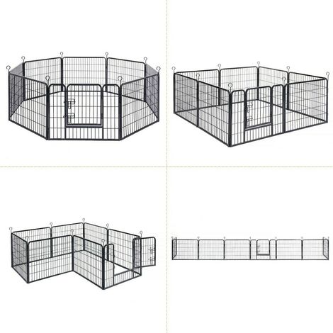 Recinto Modulare Per Cani E Gatti AQPET - 8 Pannelli 60x60cm Con Rete Parasole - Foto 5