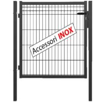 Cancello Plus con serratura per recinzioni recinti pannelli rete metallica antracite h cm 100 x 100