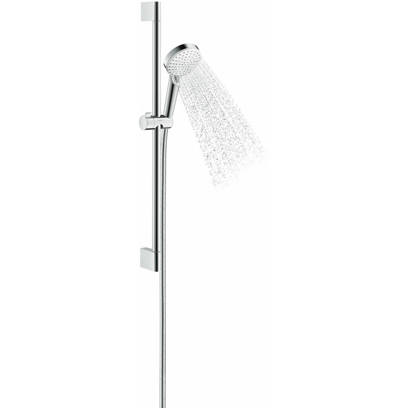 Set doccia Hansgrohe Crometta Vario EcoSmart con asta doccia 65 cm,  26534400, bianco/cromo - 26534400