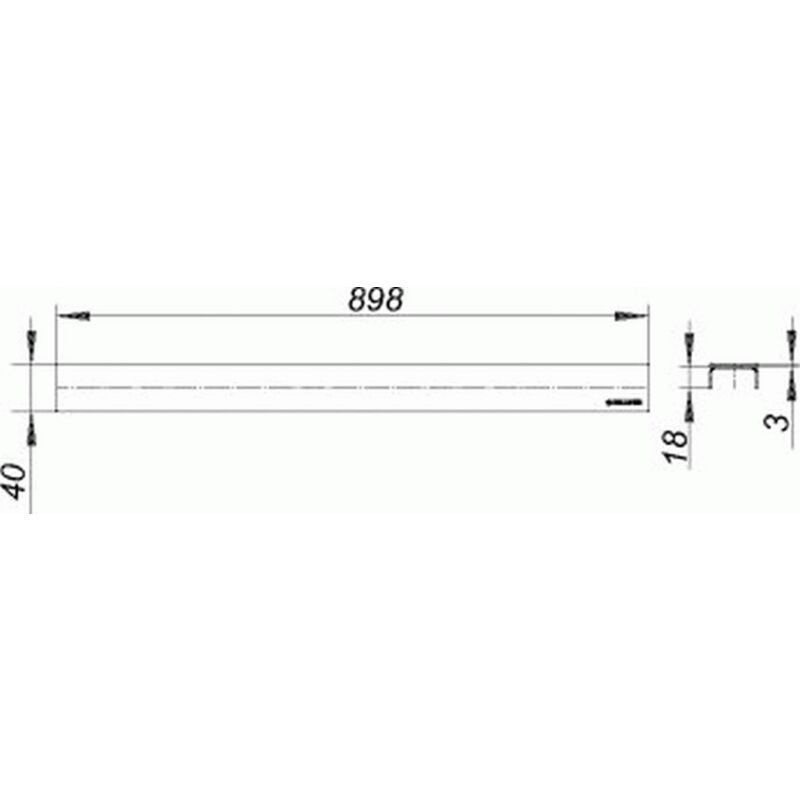 Scarico a parete Scarico per doccia WD-GT02 - 300 mm incl. coperchio di  scarico