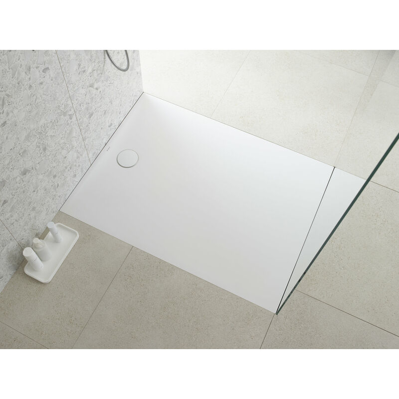 Piatto doccia 90x170 cm colore bianco effetto pietra