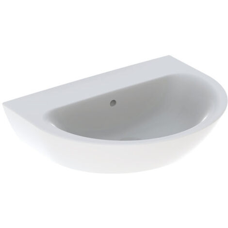 Geberit RENOVA lavabo senza foro rubinetto con troppopieno 650x500mm bianco