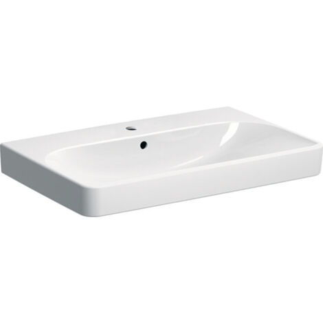 Geberit Smyle Square lavabo 500249, 75x48cm, avec trou pour