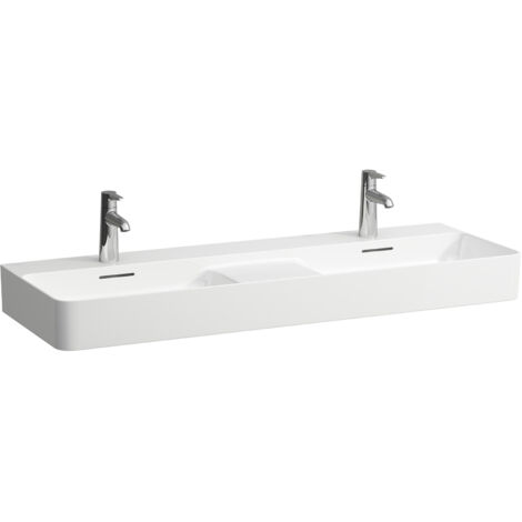 LAUFEN VAL lavabo double, 3 trous pour robinets, avec trop-plein, (1/4)