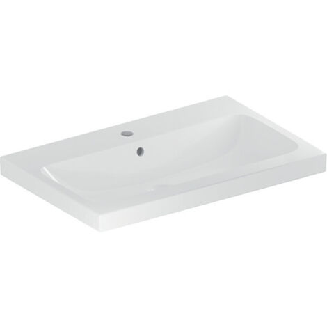 Geberit iCon Light lavabo, 75 cm x 48 cm, avec trou pour