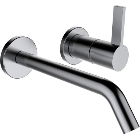 Miscelatore lavabo 2 fori incasso KARTELL sporgenza 175 mm, per Simibox 2 punti acciaio inox PVD LAUFEN (1/5)