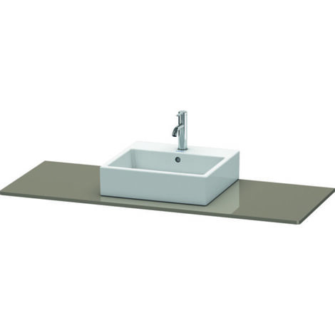 Consolle Duravit XSQUARE 16x1400x550mm con ritaglio centrale in flanella grigio lucido (1/3)