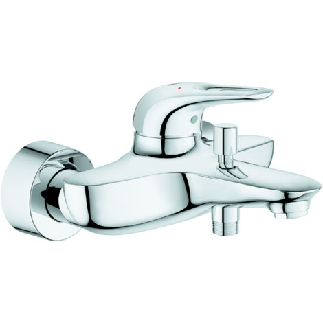 Grohe 33591003 Eurostyle New Miscelatore Monocomando per Vasca/Doccia, Leva Aperta, Cromo