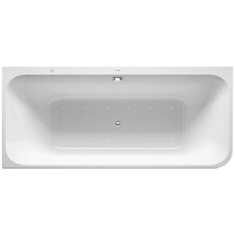Baignoire balnéo Duravit Happy D.2, coin à gauche, double dos