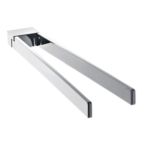 Emco Liaison Portasciugamani 185000141-Portasciugamani Cromato a 2 Bracci, per Montaggio a Parete, Lunghezza 410 mm, Ottone, Taglia Unica