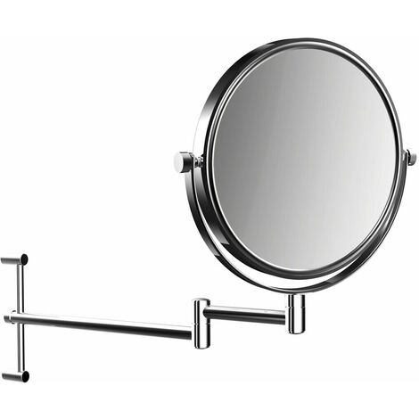 Specchio da barba e specchio cosmetico Emco, specchiato su entrambi i lati,  ingrandimento 3x e 7x, rotondo, su braccio articolato, non illuminato -  109500117