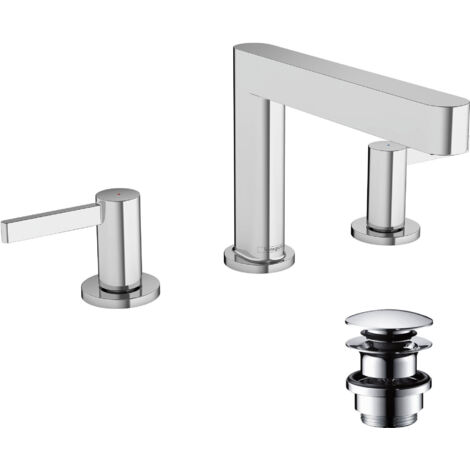 hansgrohe Finoris robinetterie de lavabo 3 trous 110 avec vidage (1/5)