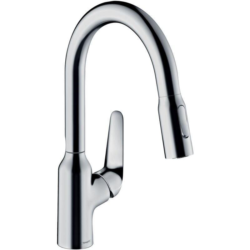 Hansgrohe Focus M42 monomando cocina 180, ducha extraíble, 2jet, Color: cromado - 71801000