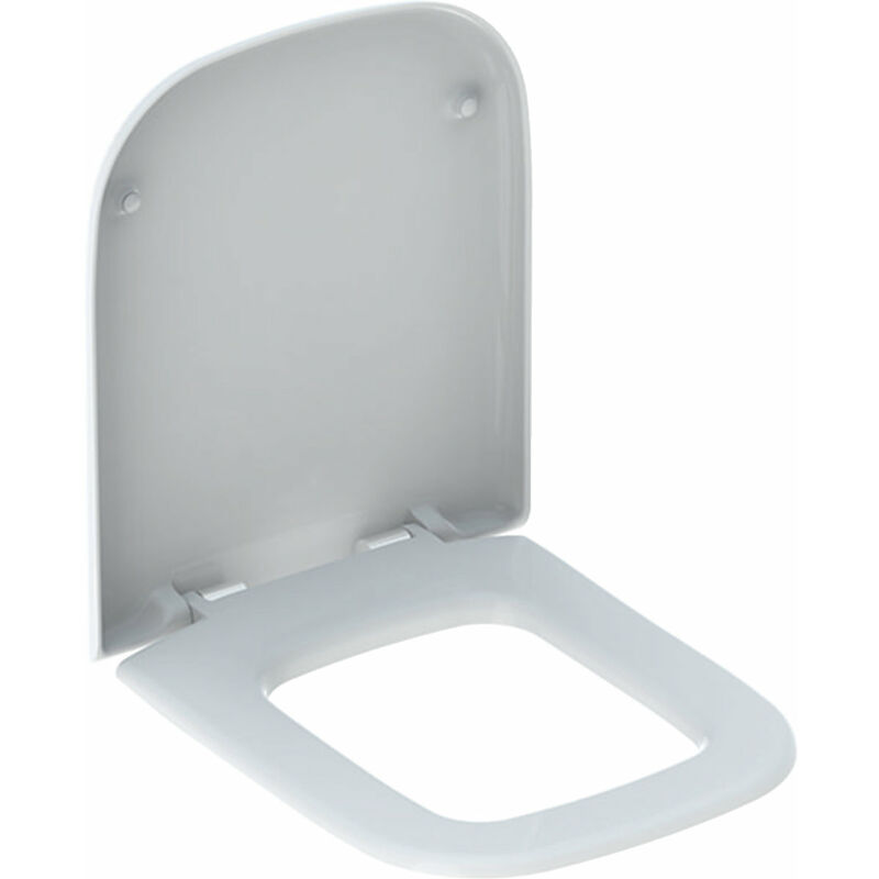 Keramag Smyle Asiento WC Slim con tapa, envolvente, antibacteriano, blanco