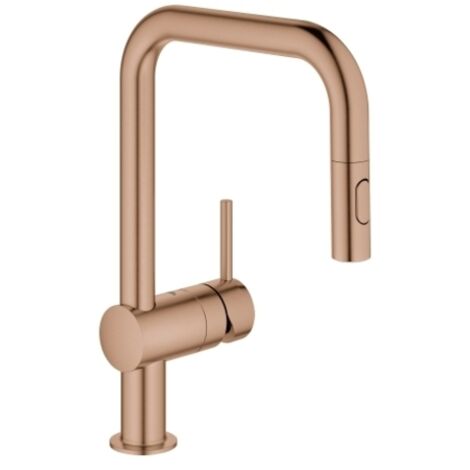Mezclador monomando de fregadero GROHE Minta, caño en U, con