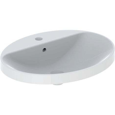 Lavabo empotrado Geberit VariForm ovalado, 600x480mm, con agujero