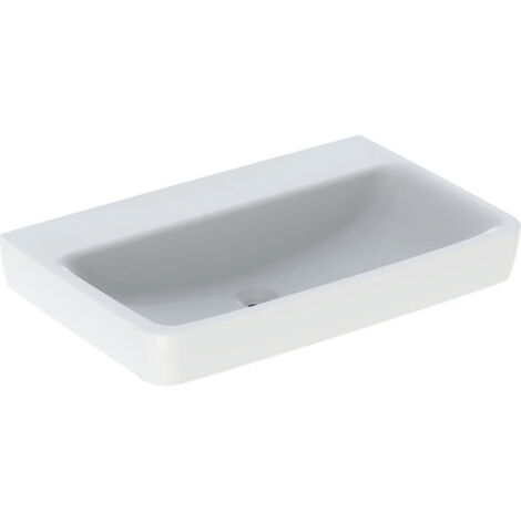 Geberit Renova Plan, lavabo, 75x48 cm, sin agujero para grifo,