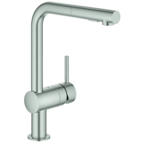 Mezclador monomando de fregadero GROHE Minta, caño en L, con
