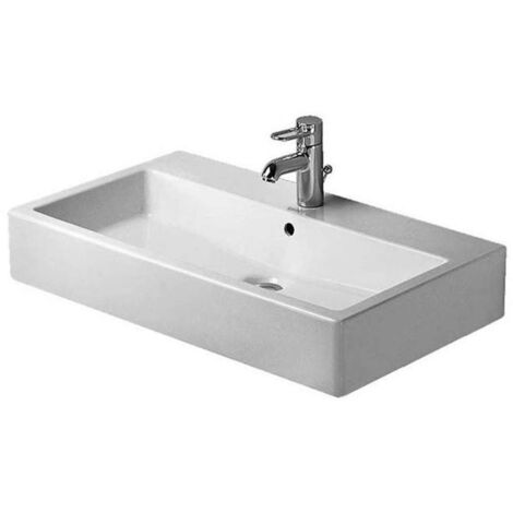 Lavabo Duravit Vero 700mm, con rebosadero, con banco de toma de