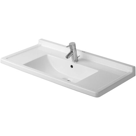 Duravit Starck 3 - Lavabo de mueble 85x49 cm, con 1 orificio para grifería, blanco 0304800000