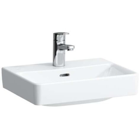 LAUFEN PRO S lavabo con enjuague manual, 1 agujero para grifo,