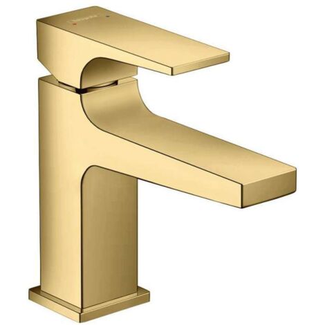 Hansgrohe Metropol - Grifo de lavabo con desagüe Push-Open, aspecto de oro pulido 32500990