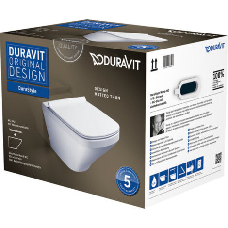 Duravit DuraStyle Set de inodoro suspendido, enrasado, 370x540mm,