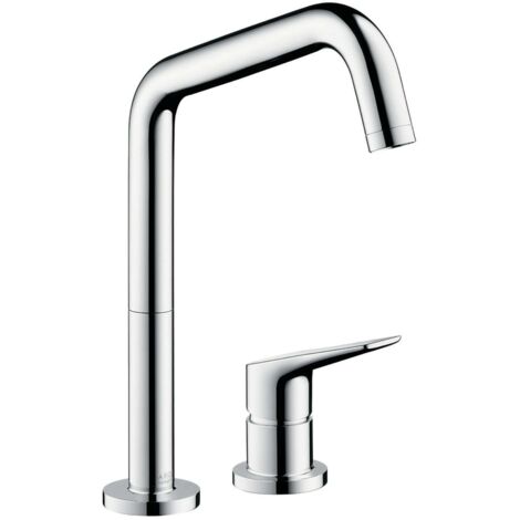 AXOR HG Grifo de cocina de 2 agujeros Axor Citterio M steel con caño giratorio, 34820800 (1/3)