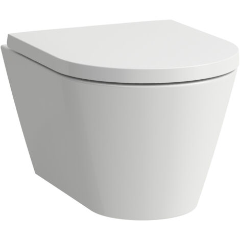 Inodoro suspendido KARTELL COMPACT sin reborde, unidad de lavado blanco LCC LAUFEN