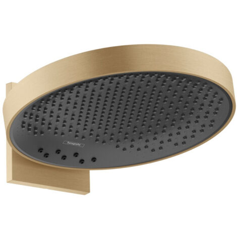 Hansgrohe Rainfinity Ducha mural de 3 chorros y 360° con conexión mural, Bronce cepillado (26234140)