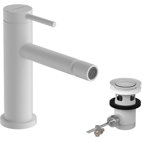 Hansgrohe Tecturis S - Grifo de bidé con desagüe, blanco mate 73201700