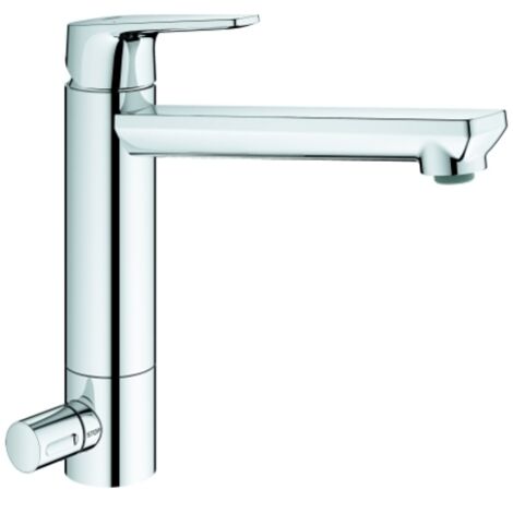 Mezclador monomando de fregadero Grohe BauEdge, proyección 222mm, (1/2)