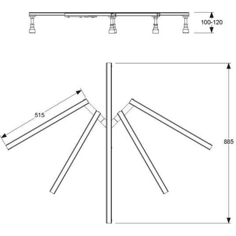 Mepa Marco base universal para platos de ducha de cuadrantes y pentagonales - 150170