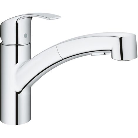 Eurosmart Mezclador monomando de fregadero con ducha de mano, Cromo (30305001)
