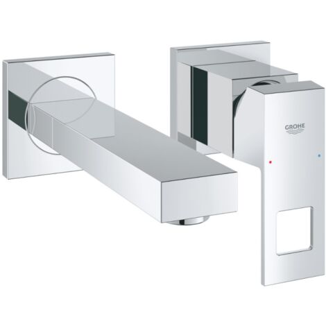 Grohe Eurocube Mezclador de lavabo de 2 agujeros, instalación
