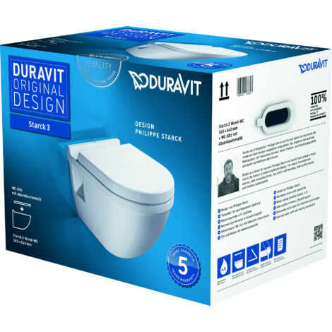 Inodoro suspendido DURAVIT Strack 3 con asiento con freno de caída
