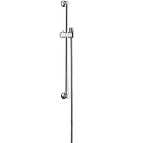 hansgrohe Unica barra de ducha Clásica de 65 cm con manguera de ducha, 27617, color: Níquel Cepillado - 27617820 (1/5)
