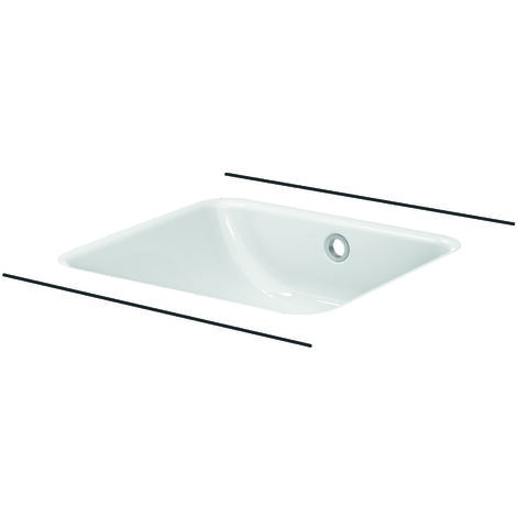 BetteOne Lavabo bajo encimera, sin agujero para grifo, con