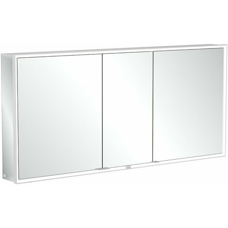 Armario con espejo de baño, botiquín de aluminio con espejo, armario de  almacenamiento sobre el inodoro, empotrado o montaje en superficie, espejo  de