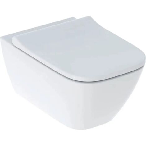 Geberit Smyle Square Set WC suspendido, forma cerrada, sin borde,